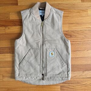 Carhartt WIP Work In Progress Tan Quilted Vest Size Men’s XS